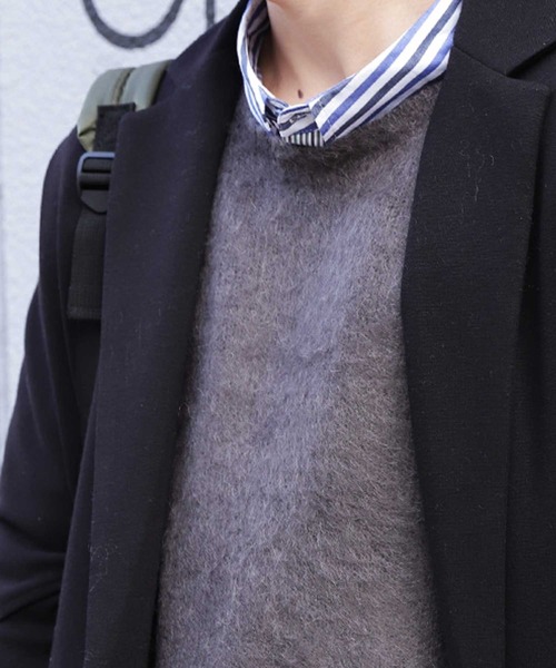 antiqua（アンティカ）の「モヘアニット（ニット/セーター・メンズ・ベージュ/ダークグレー・M/L/XL）」の10枚目の写真