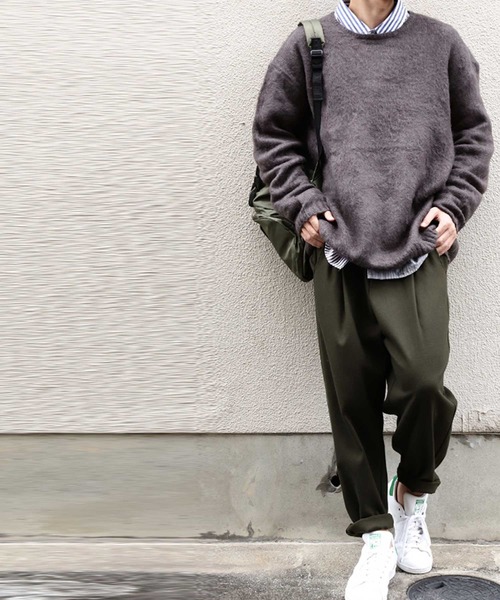 antiqua（アンティカ）の「モヘアニット（ニット/セーター・メンズ・ベージュ/ダークグレー・M/L/XL）」の8枚目の写真