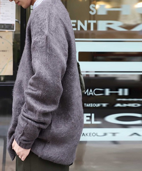 antiqua（アンティカ）の「モヘアニット（ニット/セーター・メンズ・ベージュ/ダークグレー・M/L/XL）」の7枚目の写真