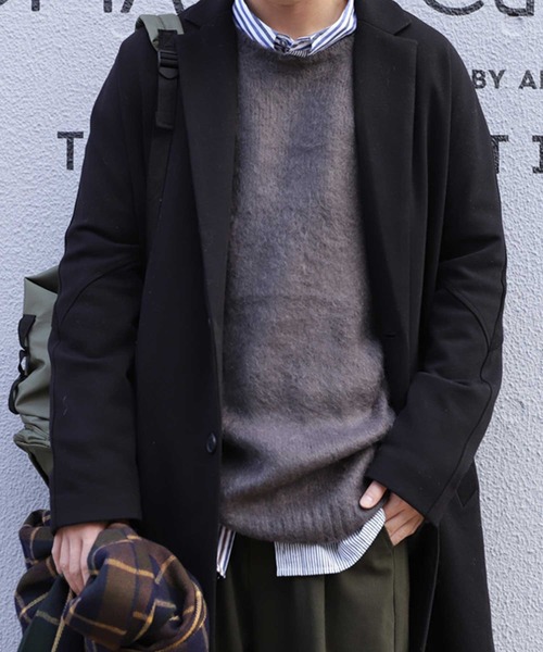 antiqua（アンティカ）の「モヘアニット（ニット/セーター・メンズ・ベージュ/ダークグレー・M/L/XL）」の5枚目の写真