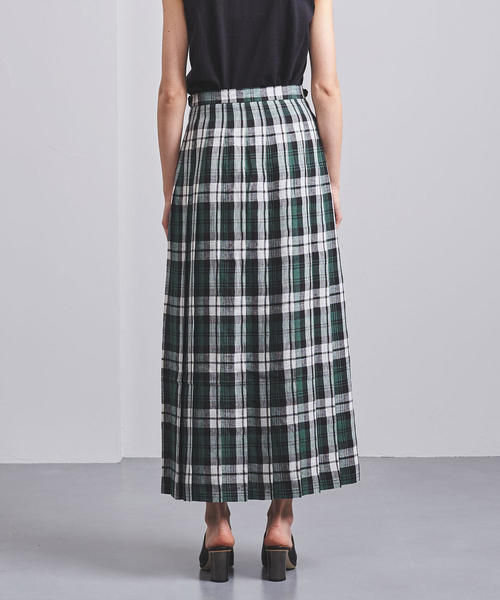 ユナイテッドアローズ　オニールオブダブリン　プリーツロングスカート　8サイズ 別注】＜O'NEIL of DUBLIN＞プリーツ ロング スカート グレー