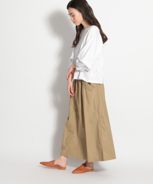 niko and...(ニコアンド)の「袖タック&ギャザープルオーバー(Tシャツ/カットソー・レディース・ライトブルー/ベージュ/オフホワイト/チャコール・MEDIUM/LARGE)」の13枚目の写真