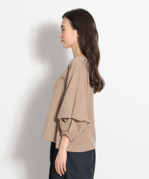 niko and...(ニコアンド)の「袖タック&ギャザープルオーバー(Tシャツ/カットソー・レディース・ライトブルー/ベージュ/オフホワイト/チャコール・MEDIUM/LARGE)」の18枚目の写真