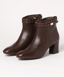 LE TALON | GRISE 6.5cmレザースクエアショートブーツ(ブーツ)