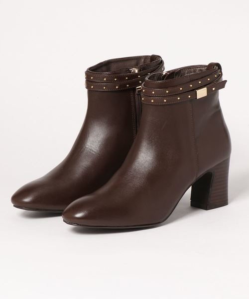 LE TALON（ルタロン）の「GRISE 6.5cmレザースクエアショートブーツ（ブーツ・レディース・ブラック/ブラウン/キャメル・22cm/23cm/22.5cm/24cm/25cm/24.5cm）」の2枚目の写真