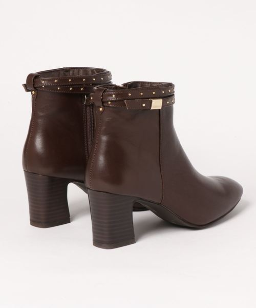 LE TALON（ルタロン）の「GRISE 6.5cmレザースクエアショートブーツ（ブーツ・レディース・ブラック/ブラウン/キャメル・22cm/23cm/22.5cm/24cm/25cm/24.5cm）」の5枚目の写真