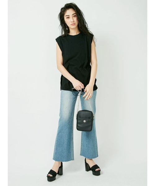 EVRIS（エヴリス）の「SIMPLE バギーDENIM パンツ（デニムパンツ・レディース・ホワイト/ライトブルー・SMALL/MEDIUM）」の17枚目の写真