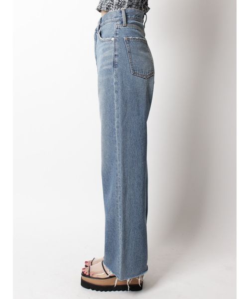 EVRIS（エヴリス）の「SIMPLE バギーDENIM パンツ（デニムパンツ・レディース・ホワイト/ライトブルー・SMALL/MEDIUM）」の7枚目の写真