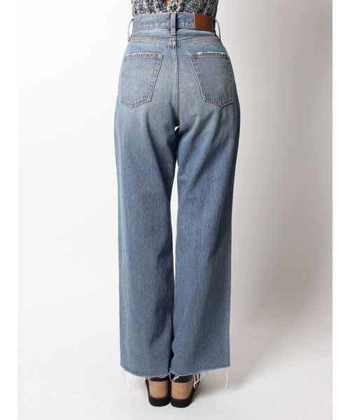 EVRIS（エヴリス）の「SIMPLE バギーDENIM パンツ（デニムパンツ・レディース・ホワイト/ライトブルー・SMALL/MEDIUM）」の8枚目の写真