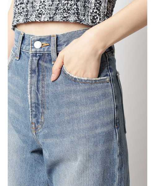 EVRIS（エヴリス）の「SIMPLE バギーDENIM パンツ（デニムパンツ・レディース・ホワイト/ライトブルー・SMALL/MEDIUM）」の12枚目の写真