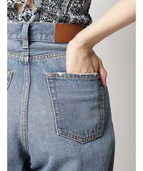 EVRIS（エヴリス）の「SIMPLE バギーDENIM パンツ（デニムパンツ・レディース・ホワイト/ライトブルー・SMALL/MEDIUM）」の13枚目の写真