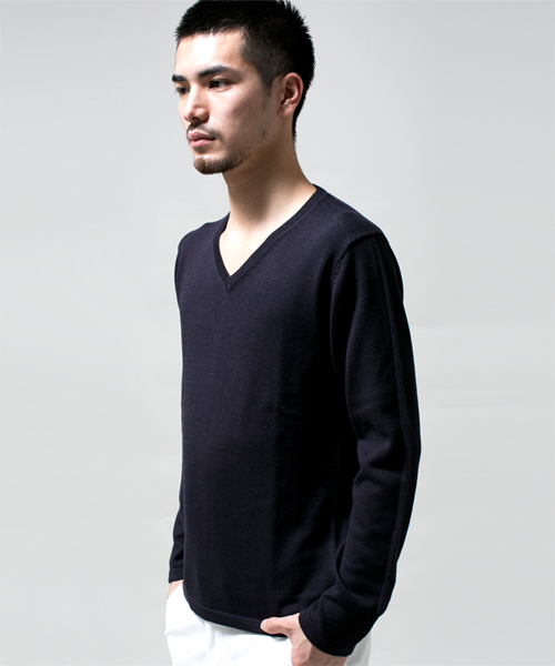 NANO universe（ナノユニバース）の「高機能スリーミックスニット（ニット/セーター・メンズ・ブラック/ライトグリーン/ネイビー/ロイヤルブルー/イエロー/ピンク・SMALL/LARGE/X-LARGE/MEDIUM）」の15枚目の写真