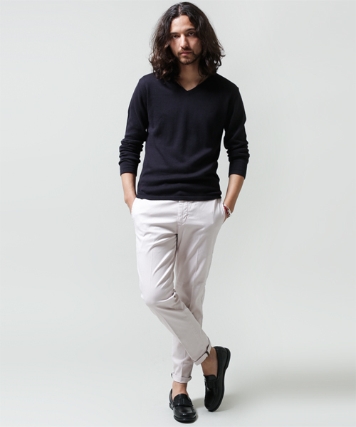 NANO universe（ナノユニバース）の「高機能スリーミックスニット（ニット/セーター・メンズ・ブラック/ライトグリーン/ネイビー/ロイヤルブルー/イエロー/ピンク・SMALL/LARGE/X-LARGE/MEDIUM）」の21枚目の写真