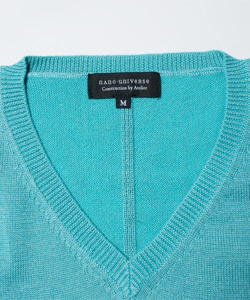 NANO universe（ナノユニバース）の「高機能スリーミックスニット（ニット/セーター・メンズ・ブラック/ライトグリーン/ネイビー/ロイヤルブルー/イエロー/ピンク・SMALL/LARGE/X-LARGE/MEDIUM）」の17枚目の写真