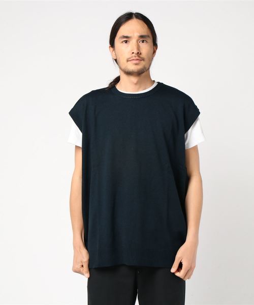 Burner（バーナー）の「【06 BURNER SELECT】カシミヤタッチオーバーサイズベスト（ベスト・メンズ・ブラック/チャコールグレー/ベージュ/オフホワイト/ネイビー・L/M）」の5枚目の写真