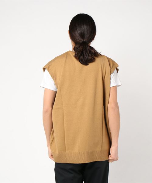 Burner（バーナー）の「【06 BURNER SELECT】カシミヤタッチオーバーサイズベスト（ベスト・メンズ・ブラック/チャコールグレー/ベージュ/オフホワイト/ネイビー・L/M）」の7枚目の写真