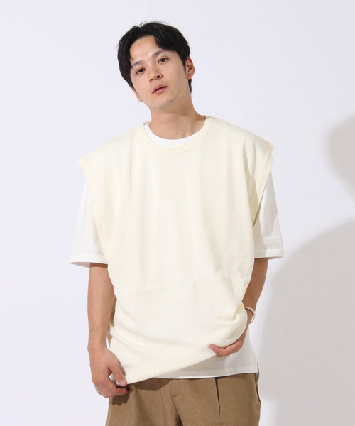 Burner（バーナー）の「【06 BURNER SELECT】カシミヤタッチオーバーサイズベスト（ベスト・メンズ・ブラック/チャコールグレー/ベージュ/オフホワイト/ネイビー・L/M）」の3枚目の写真