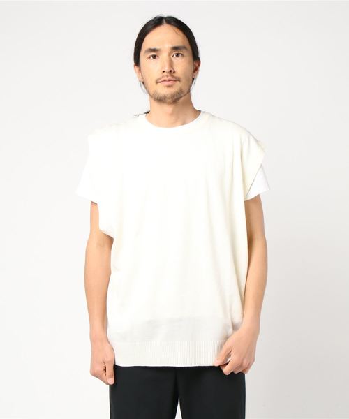 Burner（バーナー）の「【06 BURNER SELECT】カシミヤタッチオーバーサイズベスト（ベスト・メンズ・ブラック/チャコールグレー/ベージュ/オフホワイト/ネイビー・L/M）」の9枚目の写真