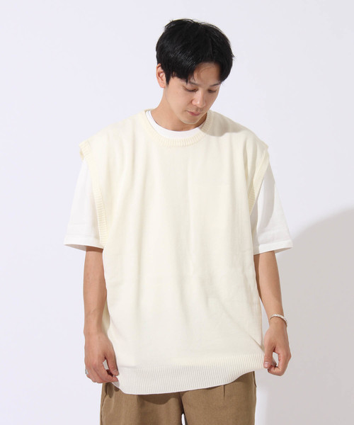 Burner（バーナー）の「【06 BURNER SELECT】カシミヤタッチオーバーサイズベスト（ベスト・メンズ・ブラック/チャコールグレー/ベージュ/オフホワイト/ネイビー・L/M）」の11枚目の写真