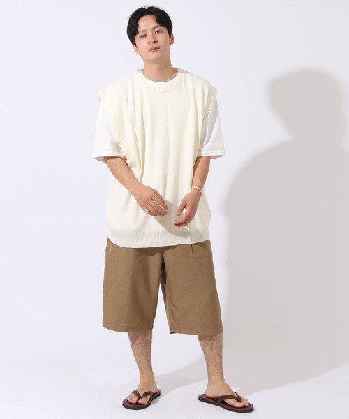 Burner（バーナー）の「【06 BURNER SELECT】カシミヤタッチオーバーサイズベスト（ベスト・メンズ・ブラック/チャコールグレー/ベージュ/オフホワイト/ネイビー・L/M）」の8枚目の写真