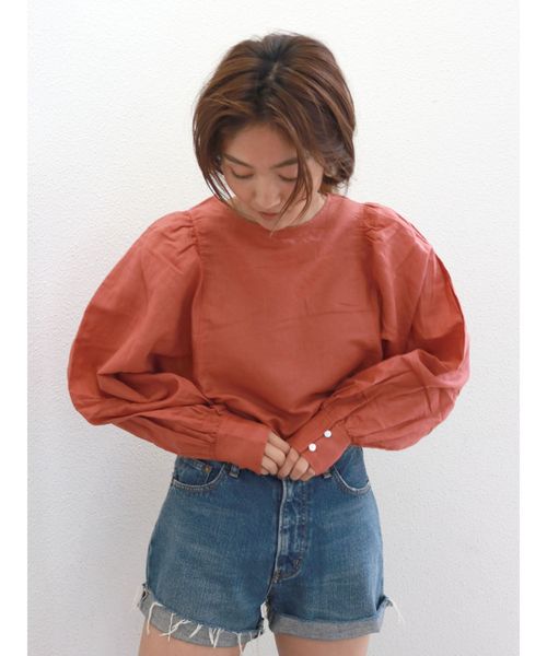 Ungrid（アングリッド）の「スリーブボリュームブラウス（シャツ/ブラウス・レディース・オレンジ/ブラック/オフホワイト・FREE）」の15枚目の写真