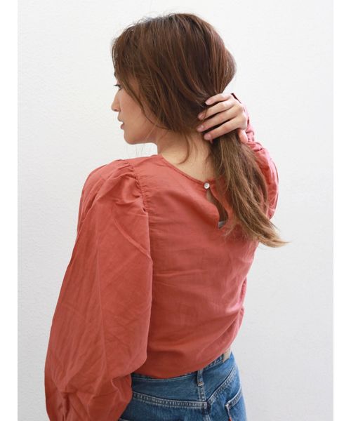 Ungrid（アングリッド）の「スリーブボリュームブラウス（シャツ/ブラウス・レディース・オレンジ/ブラック/オフホワイト・FREE）」の14枚目の写真