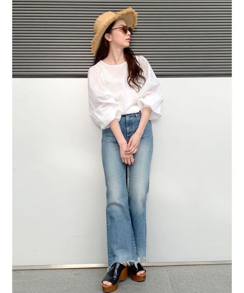 Ungrid（アングリッド）の「スリーブボリュームブラウス（シャツ/ブラウス・レディース・オレンジ/ブラック/オフホワイト・FREE）」の13枚目の写真