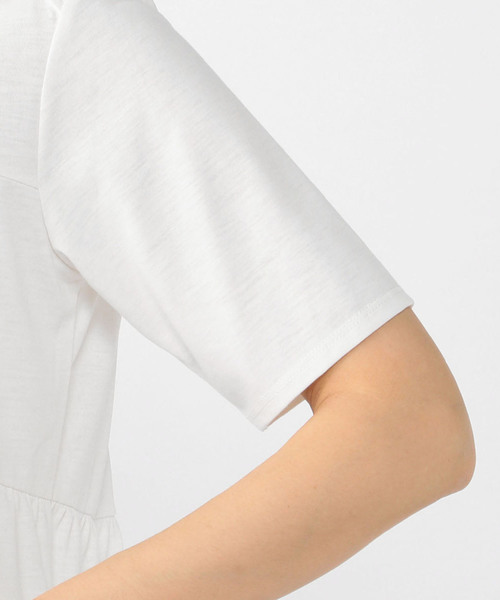 A/C DESIGN BY ALPHA CUBIC(エーシーデザインバイアルファキュービック)の「【COOLER TOUCH&UV CUTシリーズ】ティアードプルオーバー(Tシャツ/カットソー・レディース・ホワイト/ブルー/ブラック・L size/M size)」の6枚目の写真