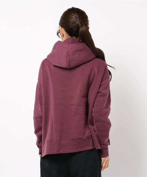 GeeRA（ジーラ）の「裏起毛スリット入りワイドパーカー（パーカー・レディース・ブラック/パープル/モカ/ブルー・SMALL/MEDIUM/LARGE/X-LARGE/XX-LARGE）」の6枚目の写真