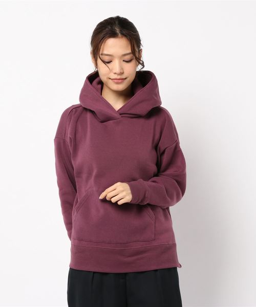 GeeRA（ジーラ）の「裏起毛スリット入りワイドパーカー（パーカー・レディース・ブラック/パープル/モカ/ブルー・SMALL/MEDIUM/LARGE/X-LARGE/XX-LARGE）」の7枚目の写真