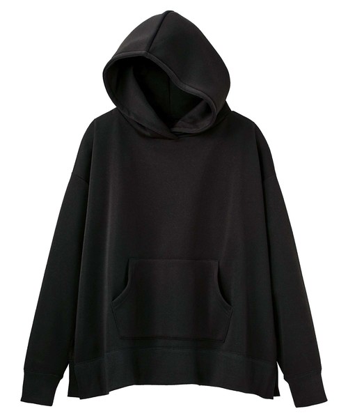 GeeRA（ジーラ）の「裏起毛スリット入りワイドパーカー（パーカー・レディース・ブラック/パープル/モカ/ブルー・SMALL/MEDIUM/LARGE/X-LARGE/XX-LARGE）」の15枚目の写真