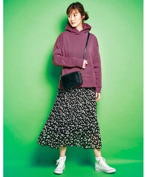 GeeRA（ジーラ）の「裏起毛スリット入りワイドパーカー（パーカー・レディース・ブラック/パープル/モカ/ブルー・SMALL/MEDIUM/LARGE/X-LARGE/XX-LARGE）」の20枚目の写真