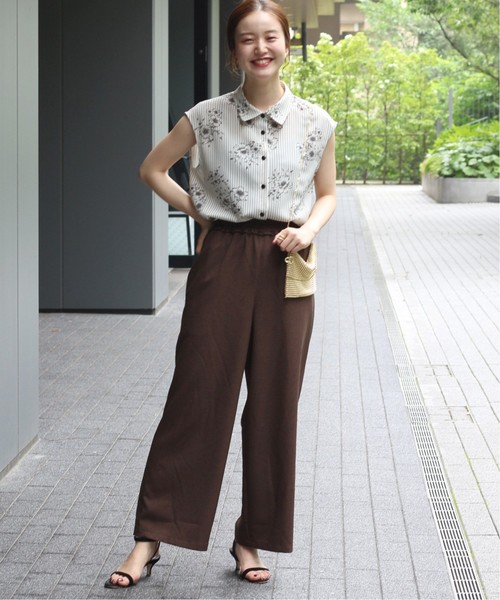 【美品】IENAイージーパンツ IENA パンツ サテンイージーパンツ レディース : ZOZOTOWN Yahoo
