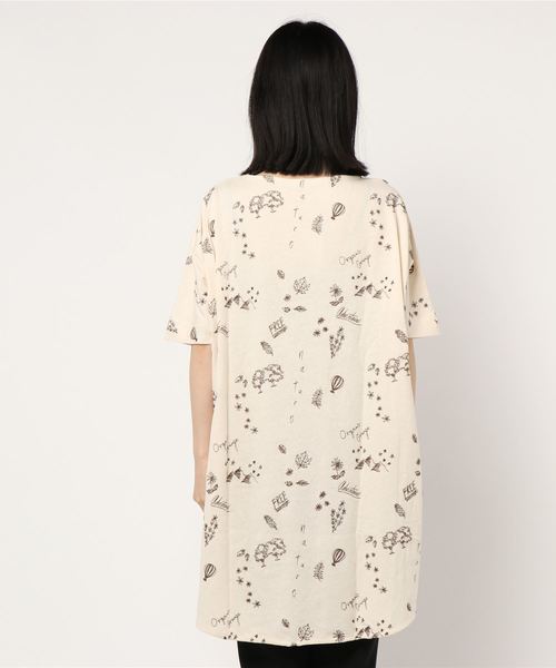 PUAL CE CIN(ピュアルセシン)の「Organic Grunge 刺繍チュニック(Tシャツ/カットソー・レディース・ベージュ/グレー/モカ/ナチュラル・FREE)」の6枚目の写真