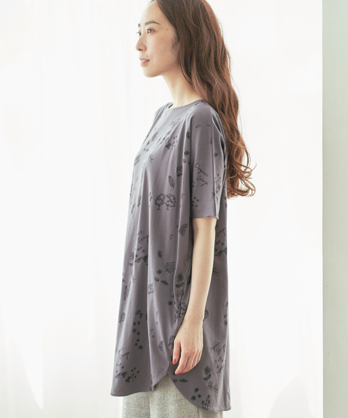 PUAL CE CIN(ピュアルセシン)の「Organic Grunge 刺繍チュニック(Tシャツ/カットソー・レディース・ベージュ/グレー/モカ/ナチュラル・FREE)」の12枚目の写真