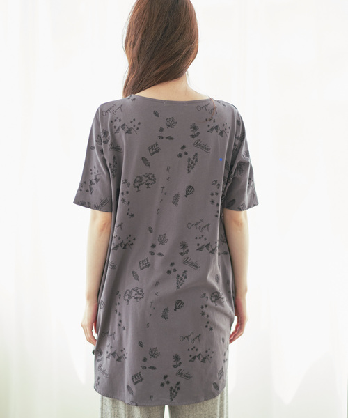 PUAL CE CIN(ピュアルセシン)の「Organic Grunge 刺繍チュニック(Tシャツ/カットソー・レディース・ベージュ/グレー/モカ/ナチュラル・FREE)」の13枚目の写真