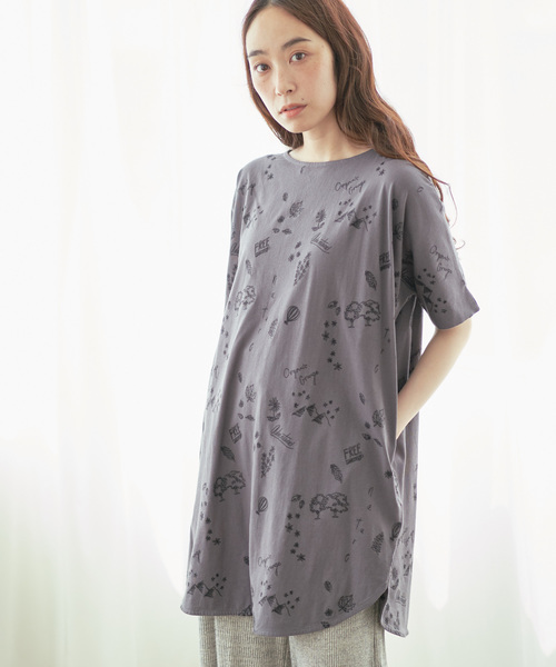PUAL CE CIN(ピュアルセシン)の「Organic Grunge 刺繍チュニック(Tシャツ/カットソー・レディース・ベージュ/グレー/モカ/ナチュラル・FREE)」の21枚目の写真
