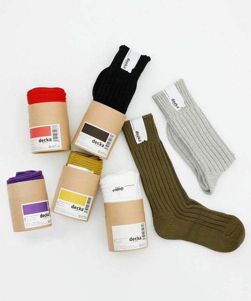 HIGHTIDE(ハイタイド)の「decka quality socks Cased heavy weight plain socks デカ クォリティソックス リブソックス 靴下 レディース 22~24.5cm(ソックス/靴下・レディース・ホワイト/ブラック/レッド/パープル/イエロー/ヘザーグレー/オリーブ・FREE)」の18枚目の写真