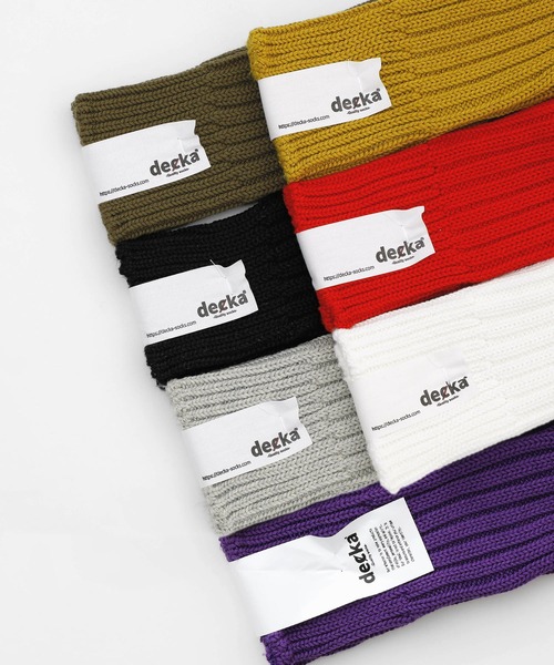 HIGHTIDE(ハイタイド)の「decka quality socks Cased heavy weight plain socks デカ クォリティソックス リブソックス 靴下 レディース 22~24.5cm(ソックス/靴下・レディース・ホワイト/ブラック/レッド/パープル/イエロー/ヘザーグレー/オリーブ・FREE)」の20枚目の写真