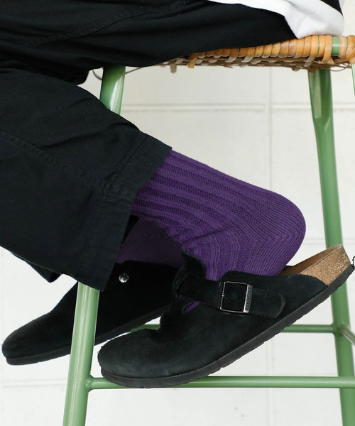 HIGHTIDE(ハイタイド)の「decka quality socks Cased heavy weight plain socks デカ クォリティソックス リブソックス 靴下 レディース 22~24.5cm(ソックス/靴下・レディース・ホワイト/ブラック/レッド/パープル/イエロー/ヘザーグレー/オリーブ・FREE)」の14枚目の写真