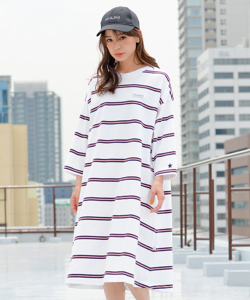 Converse コンバース の Converse コンバース マルチボーダーbigシルエットワンピ ワンピース Wear