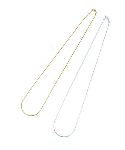 blackdia by 7JEWELRY（ブラックダイヤバイセブンジュエリー）の「blackdia by 7JEWELRY ベネチアンチェーンネックレス1mm（ネックレス・レディース・シルバー・40cm/50cm/45cm）」の4枚目の写真