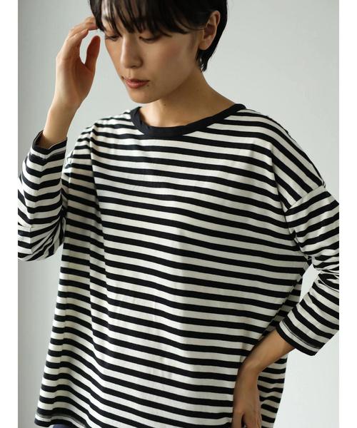 AMERICAN HOLIC（アメリカンホリック）の「クルーネックゆるカットプルオーバー＊（Tシャツ/カットソー・レディース・チャコールグレー/ベージュ/ブラウン/カーキ/アイボリー/ブラック系その他4/グレー系その他4/ブルー系その他2・M/L）」の22枚目の写真