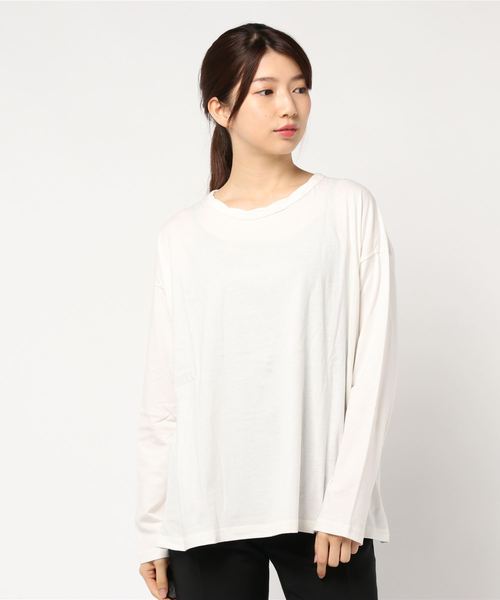 AMERICAN HOLIC（アメリカンホリック）の「クルーネックゆるカットプルオーバー＊（Tシャツ/カットソー・レディース・チャコールグレー/ベージュ/ブラウン/カーキ/アイボリー/ブラック系その他4/グレー系その他4/ブルー系その他2・M/L）」の14枚目の写真