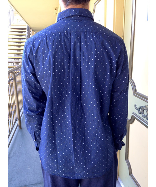 SPACE DANDY（スペースダンディ）の「【melple】　ＳＦドット インディゴタイプライターBDシャツ（シャツ/ブラウス・メンズ・ブルー・SMALL/MEDIUM/LARGE）」の3枚目の写真