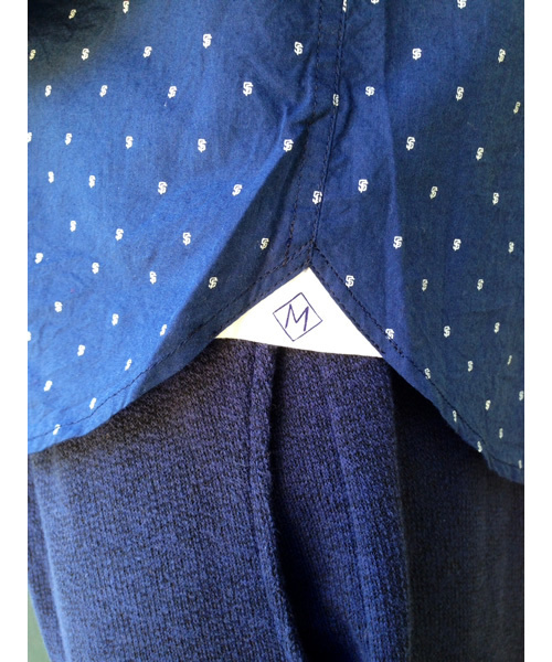 SPACE DANDY（スペースダンディ）の「【melple】　ＳＦドット インディゴタイプライターBDシャツ（シャツ/ブラウス・メンズ・ブルー・SMALL/MEDIUM/LARGE）」の4枚目の写真