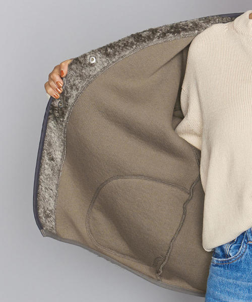 BEAUTY&YOUTH UNITED ARROWS(ビューティーアンドユースユナイテッドアローズ)の「BY パイピングボアブルゾン◆(ブルゾン・レディース・オフホワイト/モカ・FREE)」の11枚目の写真