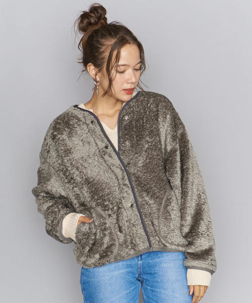 BEAUTY&YOUTH UNITED ARROWS(ビューティーアンドユースユナイテッドアローズ)の「BY パイピングボアブルゾン◆(ブルゾン・レディース・オフホワイト/モカ・FREE)」の13枚目の写真