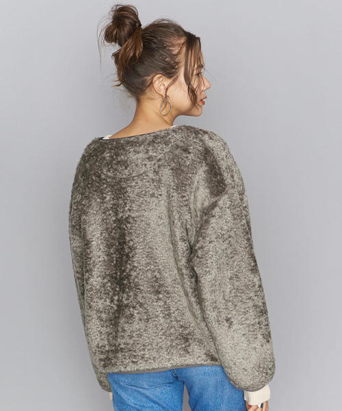 BEAUTY&YOUTH UNITED ARROWS（ビューティーアンドユースユナイテッドアローズ）の「BY パイピングボアブルゾン（ブルゾン・レディース・オフホワイト/モカ・FREE）」の20枚目の写真