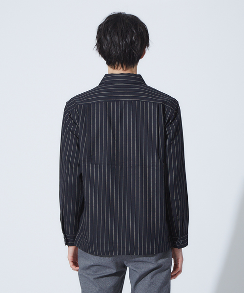 ABAHOUSE(アバハウス)の「コットンパターンZIPシャツ(シャツ/ブラウス・メンズ・ベージュ/ダークネイビー・44/46/48)」の13枚目の写真
